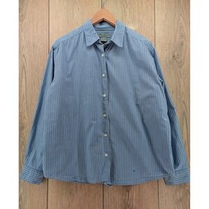 Vintage Eddie Bauer 100% Cotton Striped Button-Down Shirt – Women's XL